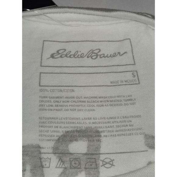 Eddie Bauer‎ Men's Mushroom Graphic T-Shirt White Crew Neck SZ S - Picture 5 of 8